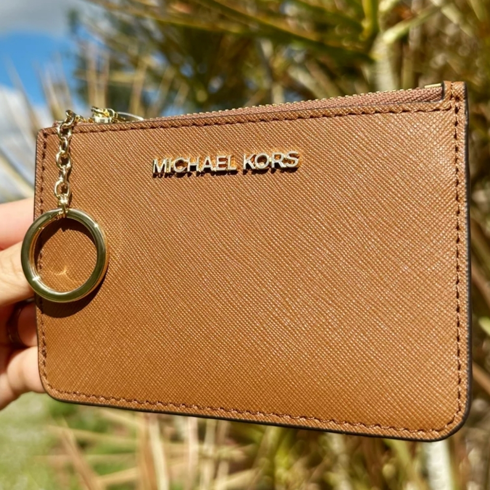 🆕️Michael Kors Jet Set Travel Small Top Zip Coin Pouch with ID Holder Saffiano - Picture 5 of 5